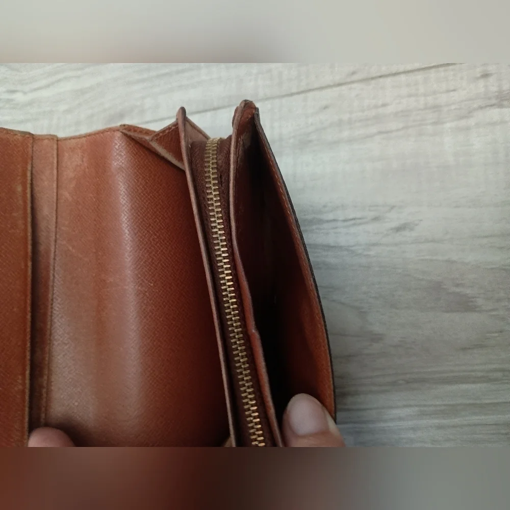Authentic Louis Vuitton Monogram Porte-Monnaie Tresor Wallet